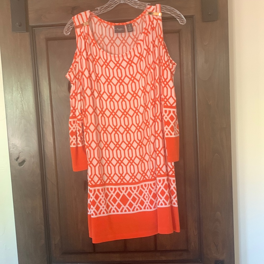 Fun and bright for spring - Open shoulder Chicos top!
